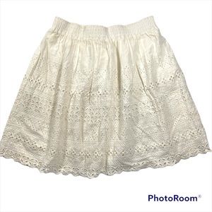 Black Swan ivory white eyelet skirt Size S